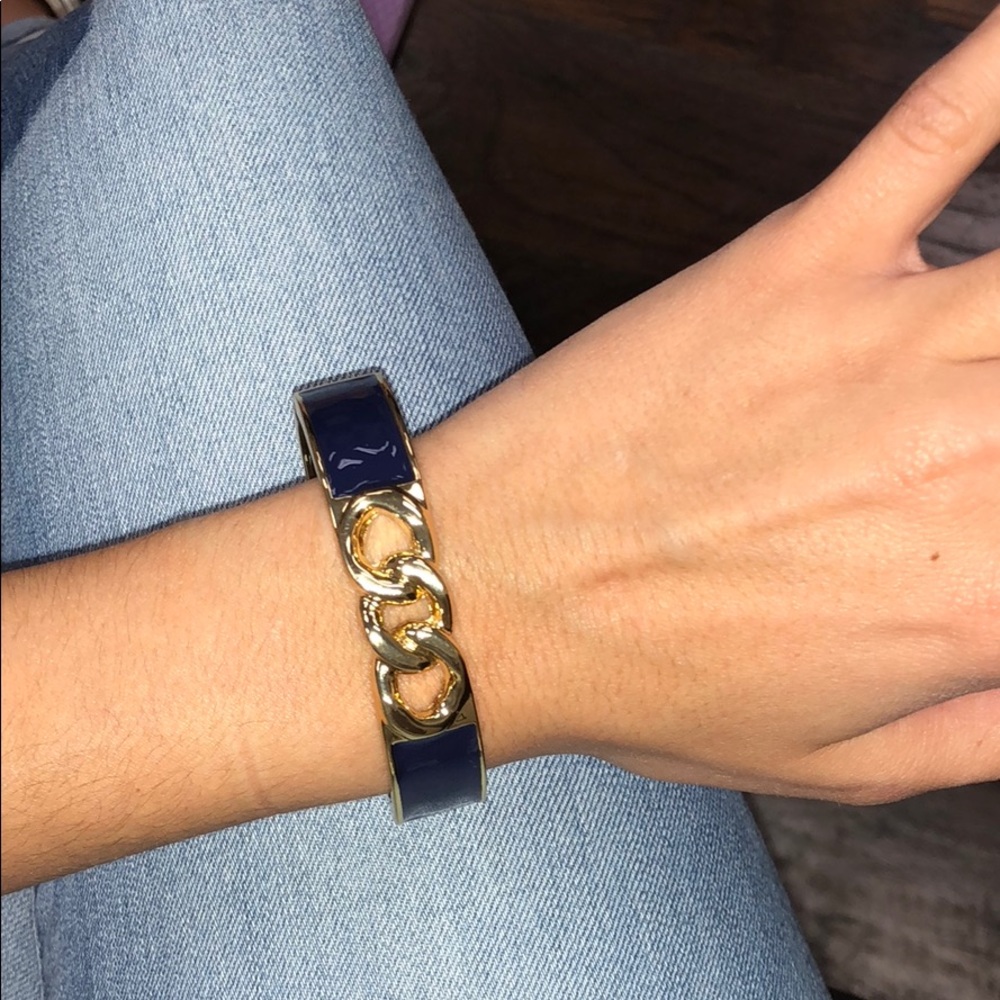 Deep Blue/gold clasp bracelet